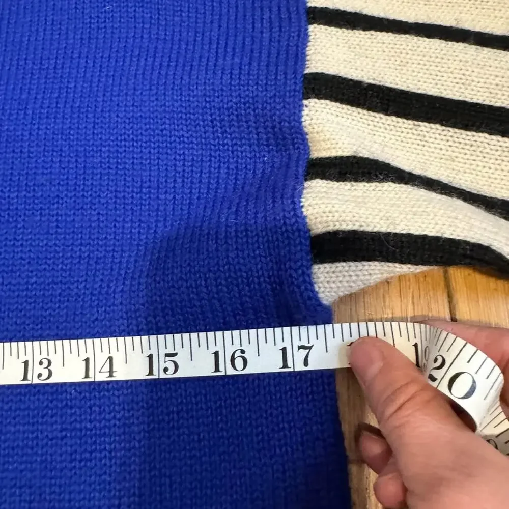 Outlander 100 Wool Colorblock Knit Mock Neck Sweater Dress Size‎ S Vintage - Picture 6 of 9